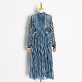 SAPPHIRE hollow out mesh dress