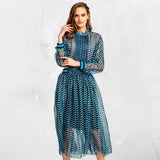 SAPPHIRE hollow out mesh dress