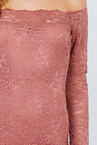 AMIRA Gorgeous Lace Mini Dress in Pink