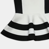 ANNETTE Color-block Bodycon Midi Dress