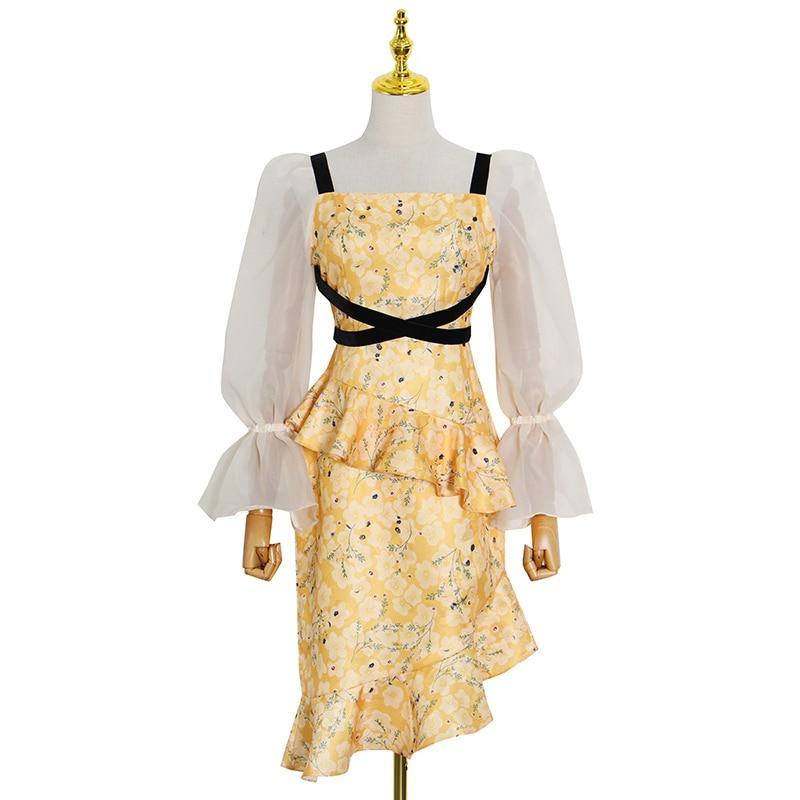 CARINA Fancy Midi Dress