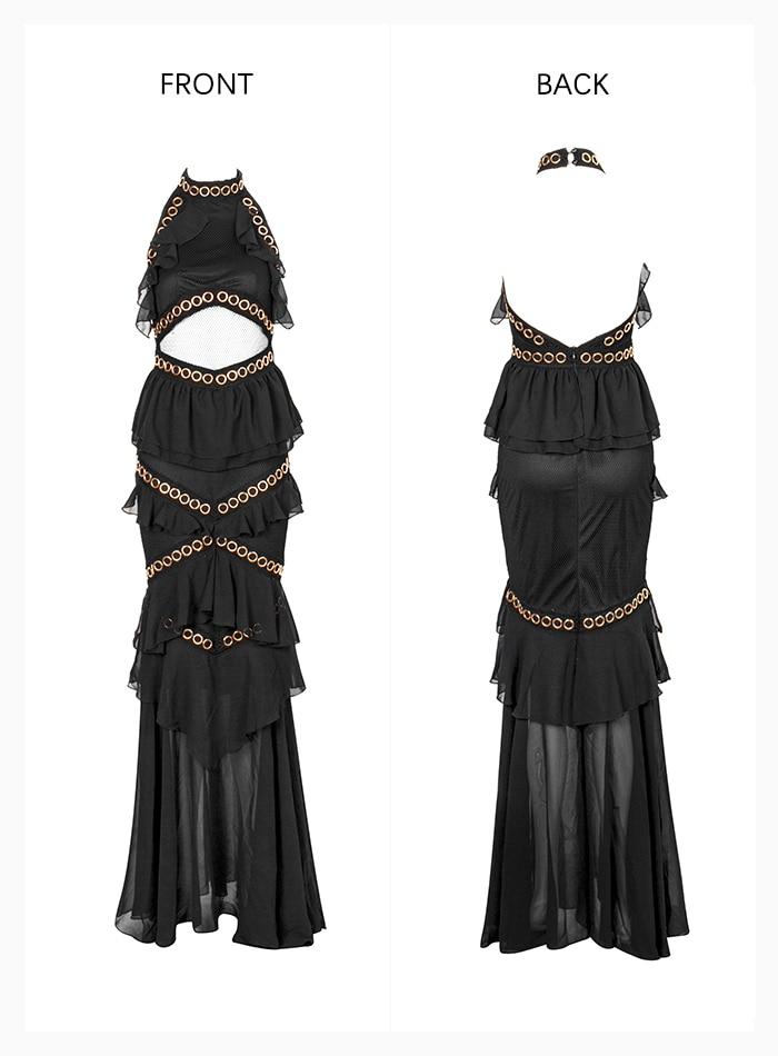 CARMEN ruffled halter gown