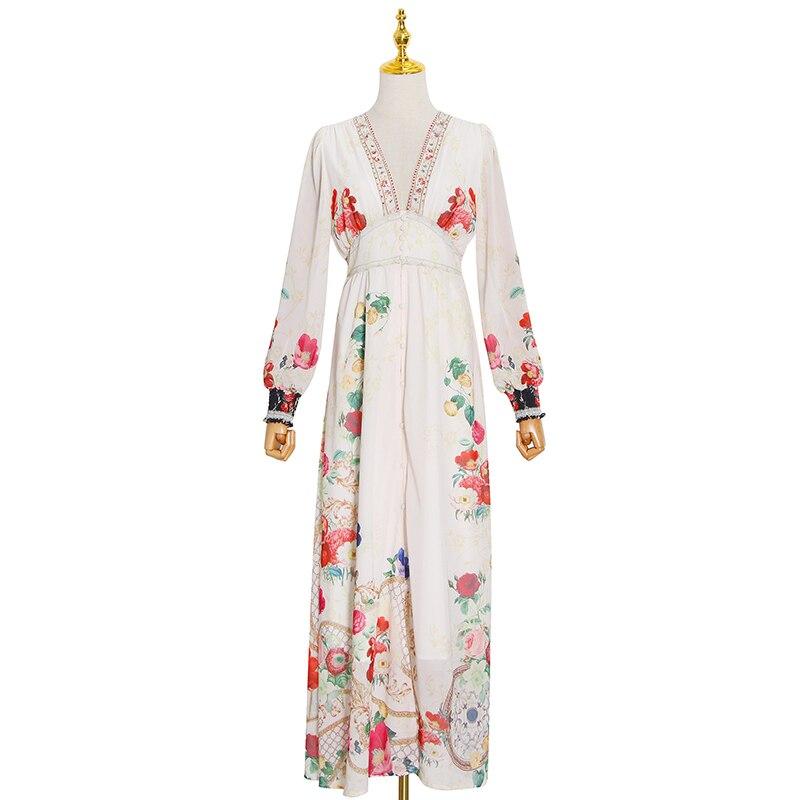 CASSEY floral V-Neck maxi dress