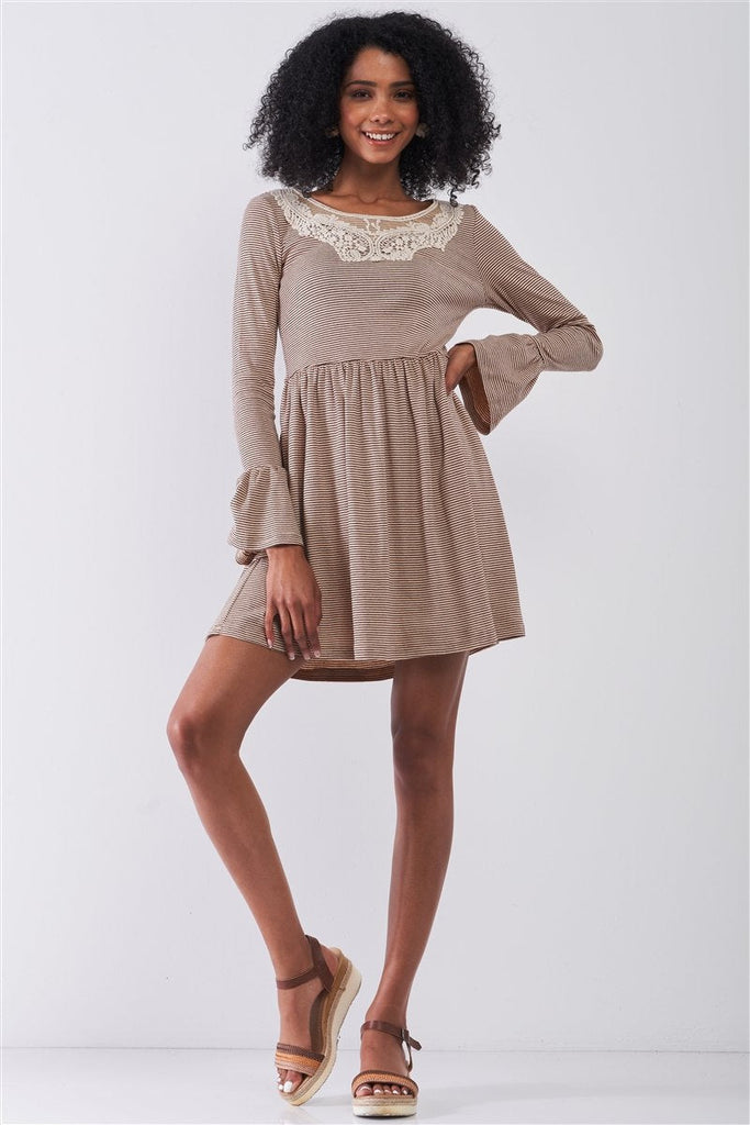 CAZZETTE flare-sleeve skater dress