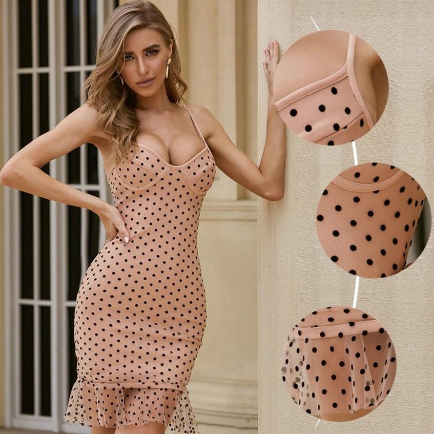 HALLEY Polkadots Bodycon Mini Dress