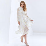 ISHA Gold Dots Mesh Mini Dress