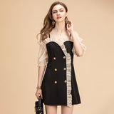 KRIZZETTE Ruffled Trim Mini Dress