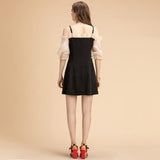 KRIZZETTE Ruffled Trim Mini Dress