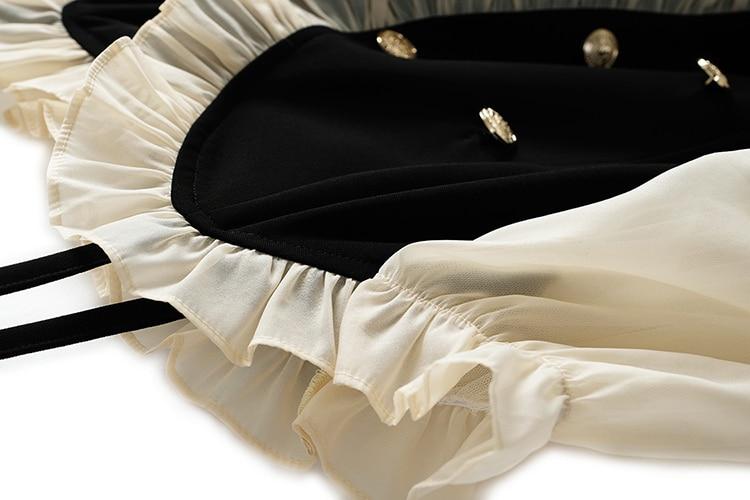 KRIZZETTE Ruffled Trim Mini Dress