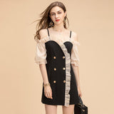 KRIZZETTE Ruffled Trim Mini Dress