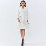 LAUREN Pleated Midi Dress