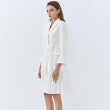 LAUREN Pleated Midi Dress