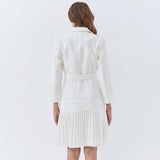 LAUREN Pleated Midi Dress