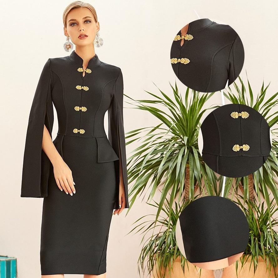 LISA Cloak Sleeve Midi Dress in colors