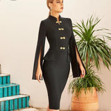 LISA Cloak Sleeve Midi Dress in colors