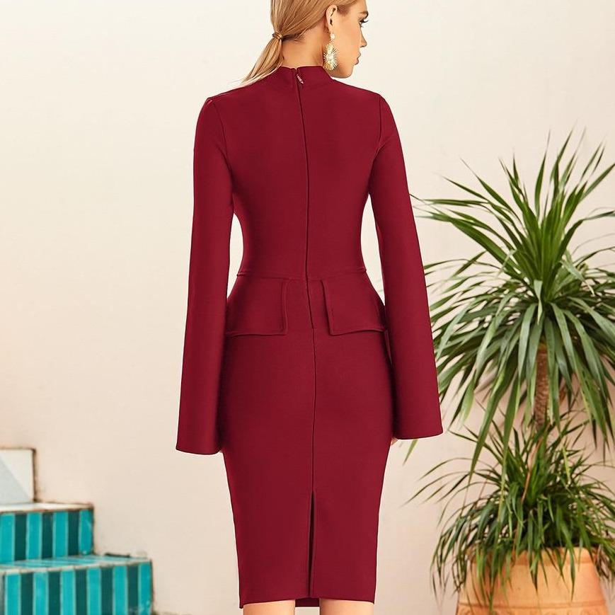LISA Cloak Sleeve Midi Dress in colors