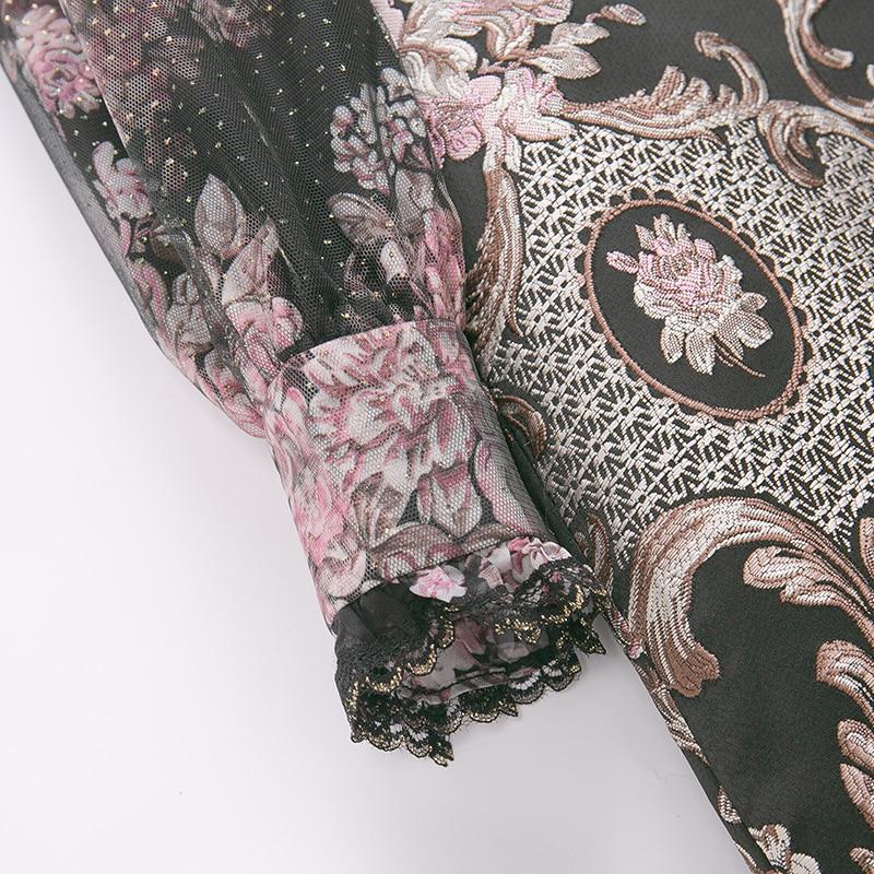 LOTTY turtleneck floral mini dress