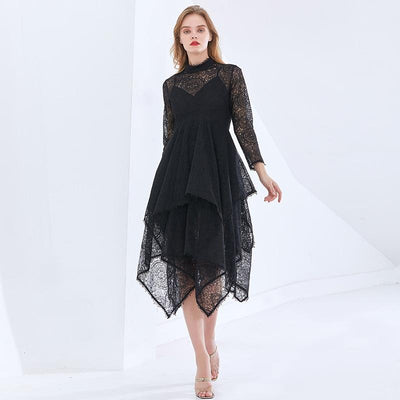 MAGGIE Luxe Lace Midi Dress in colors