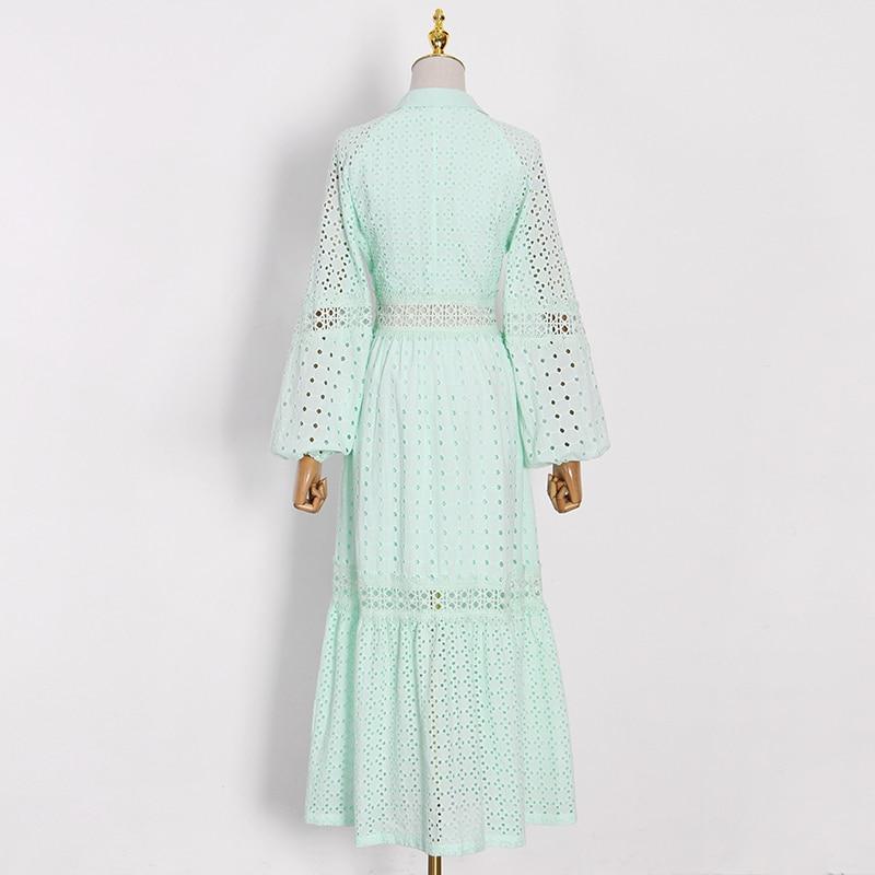 MARLENE Eyelet Lace Midi Dress in colors