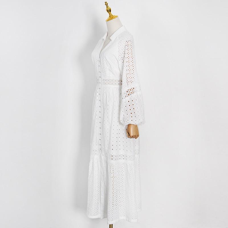 MARLENE Eyelet Lace Midi Dress in colors