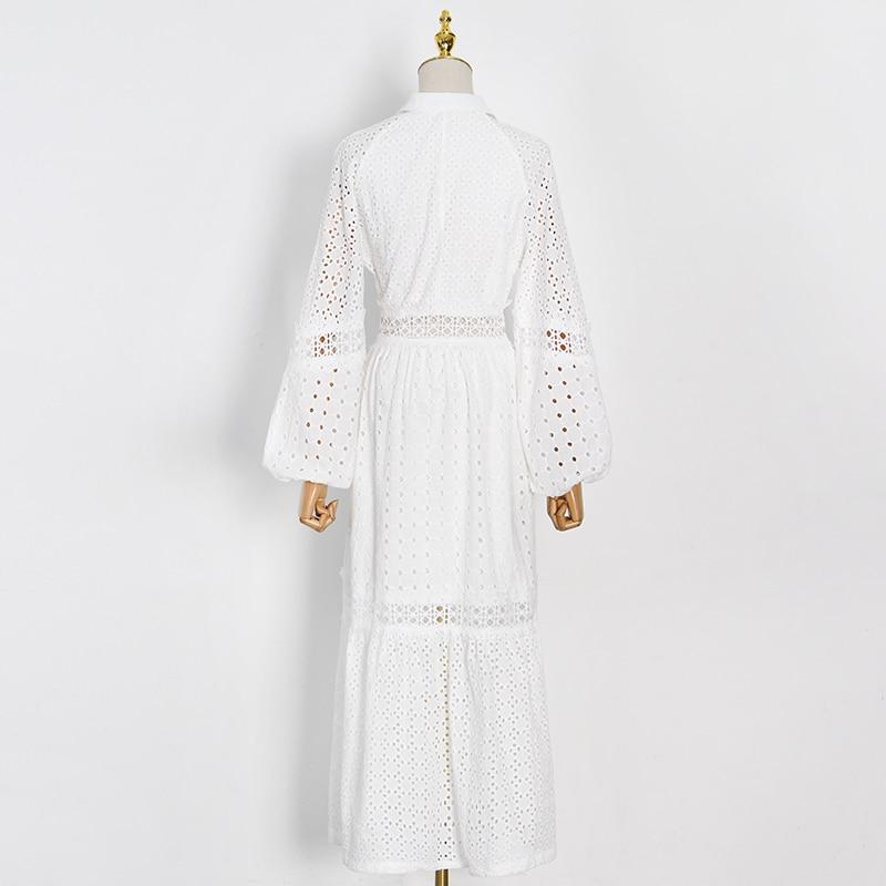 MARLENE Eyelet Lace Midi Dress in colors