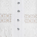 MARLENE Eyelet Lace Midi Dress in colors