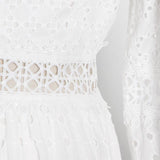 MARLENE Eyelet Lace Midi Dress in colors