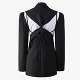 Notched Lapel Deconstructed Blazer