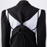 Notched Lapel Deconstructed Blazer