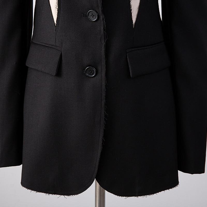 Notched Lapel Deconstructed Blazer