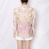 Oversize lapel floral blazer