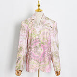 Oversize lapel floral blazer