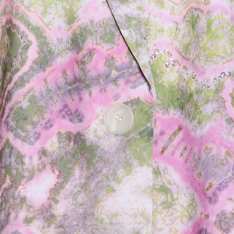 Oversize lapel floral blazer