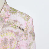 Oversize lapel floral blazer