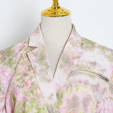 Oversize lapel floral blazer