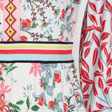 Patchwork Floral Bohemian Mini Dress