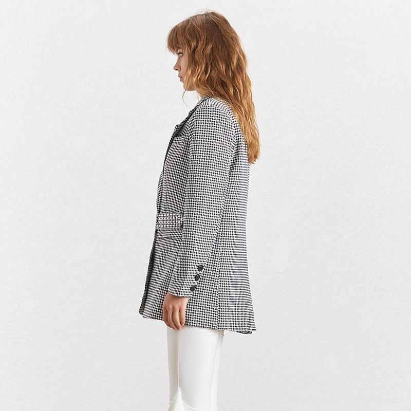 Primetime Looks-Plaid classic blazer with pockets