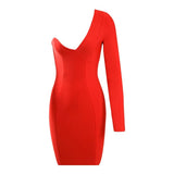 ROSINDA One-shoulder Bodycon Mini Dress