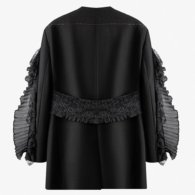 Ruffles and Pleats Loose Fit Blazer