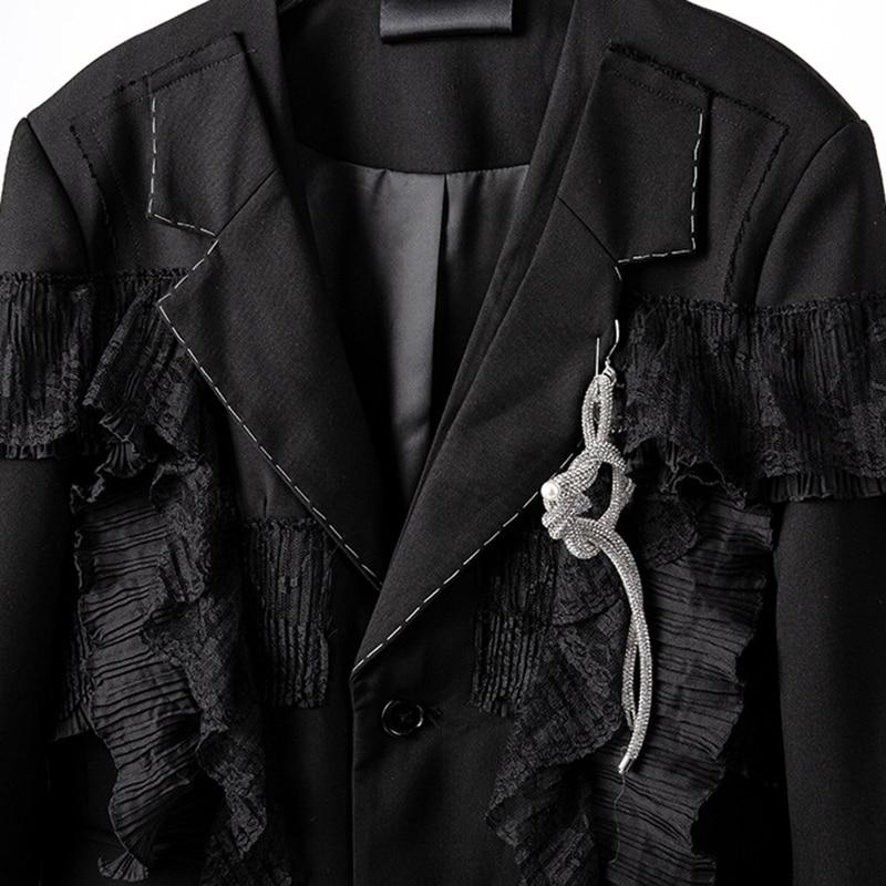 Ruffles and Pleats Loose Fit Blazer