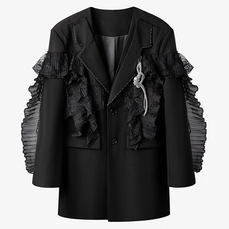 Ruffles and Pleats Loose Fit Blazer