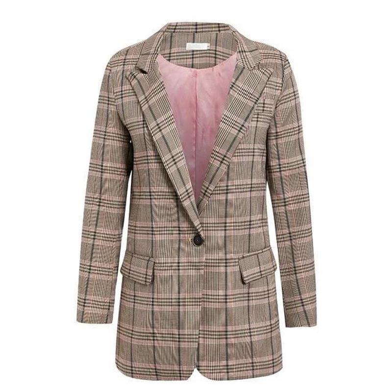 Primetime Looks-Simple plaid blazer