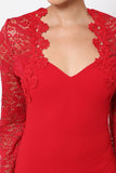 SORELLA lace cocktail dress in red or black