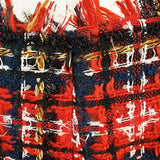 Tartan Plaid Mid-rise Tweed Shorts