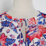 TERI Floral Print Belted Midi Dress