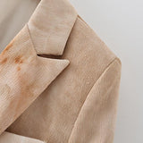 Tie-dyed Print Notched Lapel Blazer