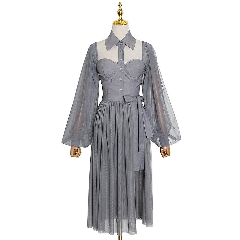 TINA Mini Dress with Detachable Mesh Skirt