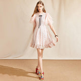 TINSEL Mesh Butterfly Lace Mini Dress