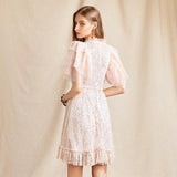 TINSEL Mesh Butterfly Lace Mini Dress