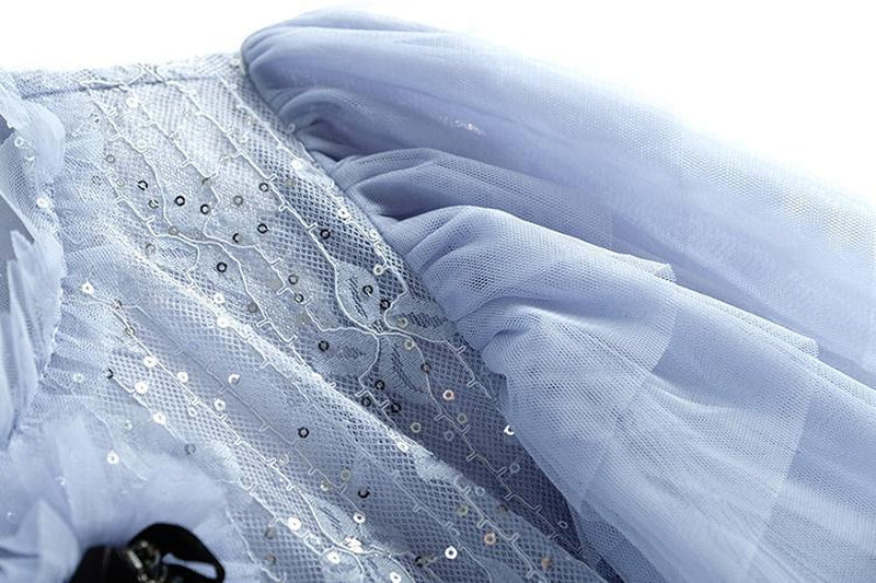 TINSEL Mesh Butterfly Lace Mini Dress